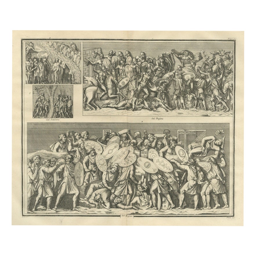 Montfaucon, Siege Scene with Overlapping Shields at a Wall, Trajans ...