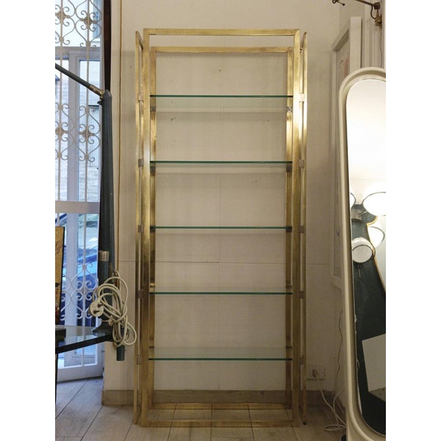 Brass Etagere with Glass Shelves, Italy, 1970s For Sale - Image 6 of 10