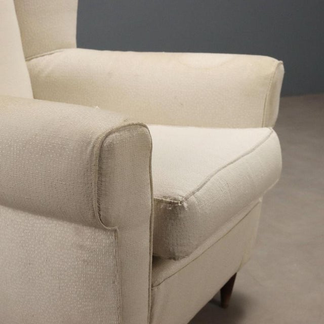 Vintage Bergère Lounge Chair in Beech and Fabric, 1950s For Sale - Image 5 of 13