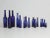 Incredible collection of (15) Cobalt blue hand blown caster oil bottles made in the late 1800s and Imported from Ireland....