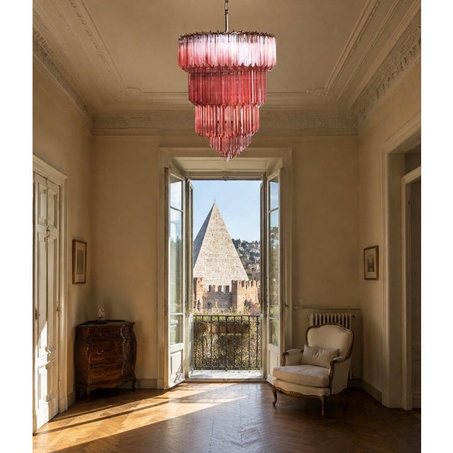 Pink Murano Glass Chandelier, 1980s For Sale - Image 12 of 18