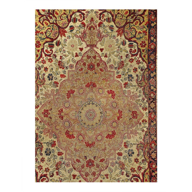 This breathtaking antique Persian Lavar Kermanshah rug is a true woven artifact, offering an incredible glimpse into the...