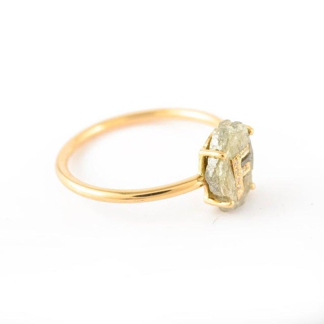 Natural 1.02ct Diamond Alphabet F Personalized Ring (All Sizes Available) For Sale In New York - Image 6 of 10