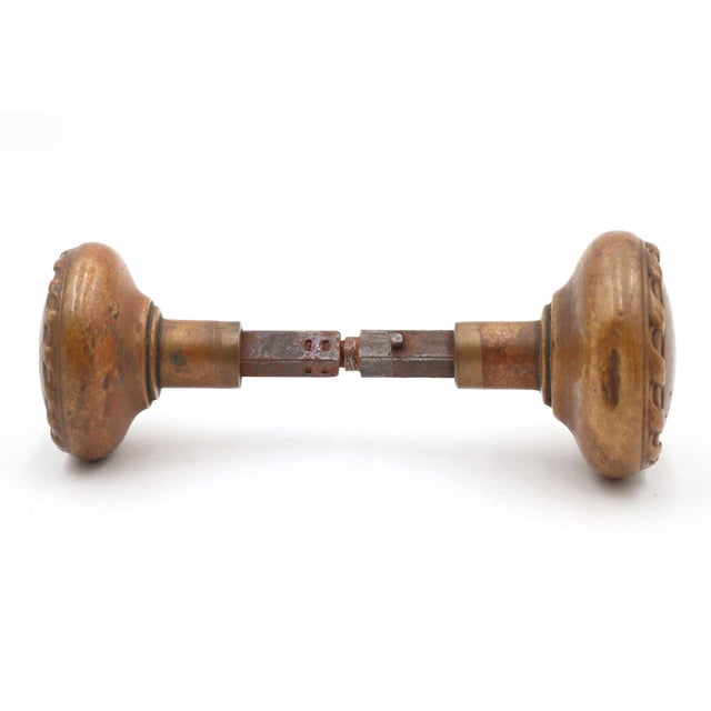 Renaissance Pair of 1910s Brass Lockwood Tours Entry Door Knobs For Sale - Image 3 of 7