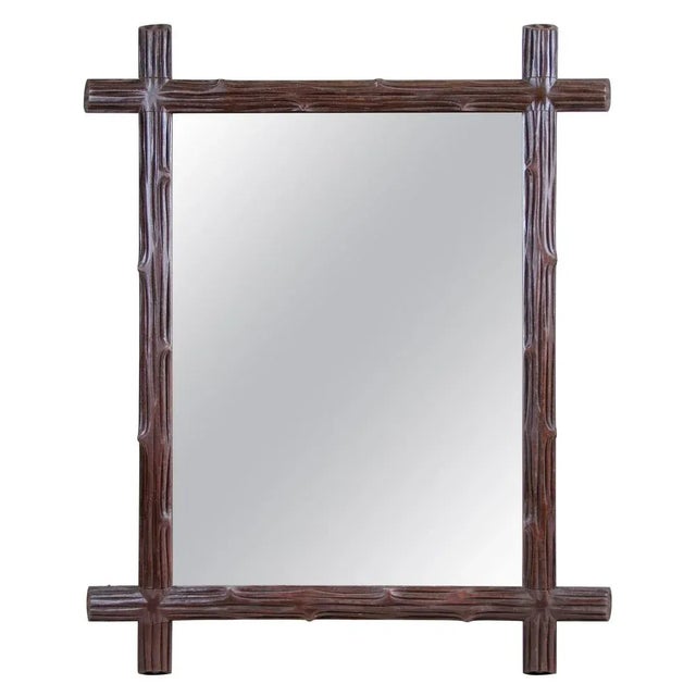 Black Forest Wooden Wall Mirror, Austria, 1900s For Sale - Image 14 of 14