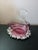 American Exquisite Pilgrim Cranberry Glass Swan Bowl For Sale - Image 3 of 8