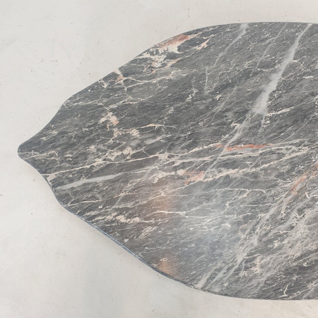 Italian Marble Leaf Shape Coffee Table, 1980s For Sale - Image 12 of 18