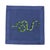 Contemporary Serpent Cotton Sateen Cocktail Napkins in Blue, Set of 4 For Sale - Image 3 of 6