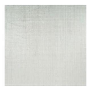 Rug & Kilim’s Oversized Textural Rug in Solid White and Silver-Gray Striae - 14x14 For Sale