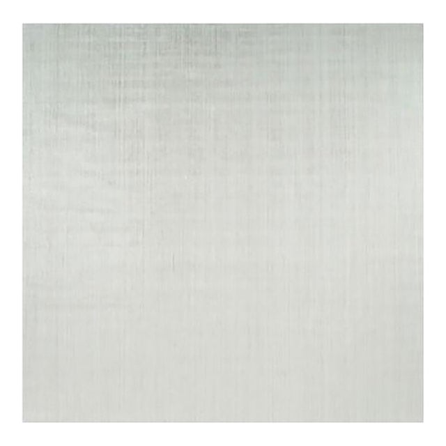 Rug & Kilim’s Oversized Textural Rug in Solid White and Silver-Gray Striae - 14x14 For Sale