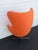 Late 20th Century Mid Century Modern Swivel Rocking Orange Egg Chair Fritz Hansen Style 6608 For Sale - Image 5 of 18