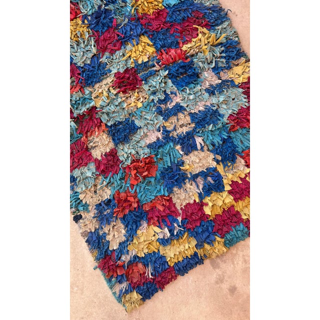 1980s Moroccan Colorful Vintage Rug - 3'9" X 5'9" Ft For Sale - Image 4 of 8