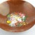 The copper bowl was produced in Germany at the turn of the 1950s and 1960s. The plate is covered with hand-decorated...