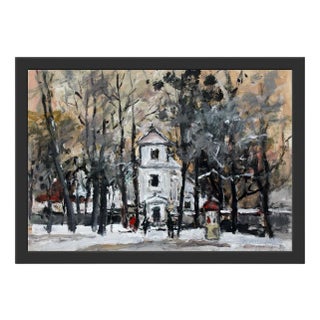 Magdalena Spasowicz, Suburban Landscape, Oil on Board, 2002 For Sale