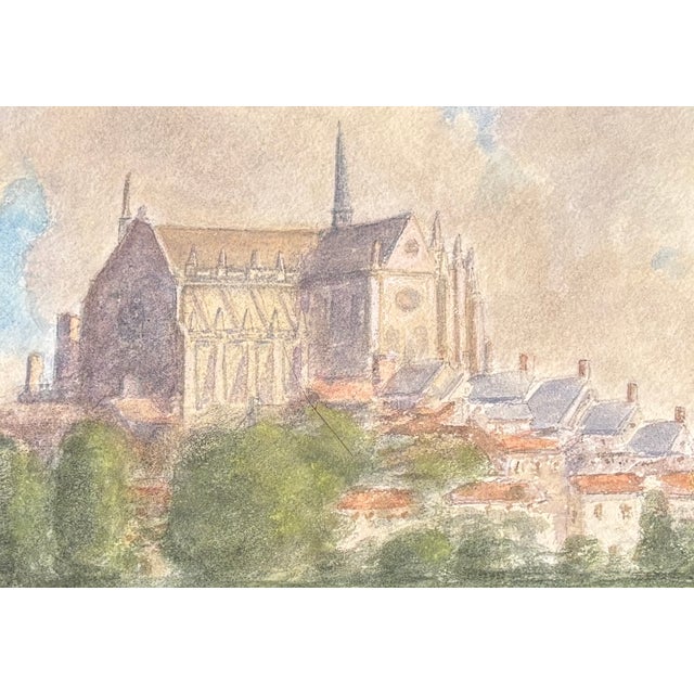 1960s Watercolor; Harold Latham; The Cathedral Church of Our Lady and St. Philip Howard Arundel, West Sussex, England For Sale - Image 4 of 9