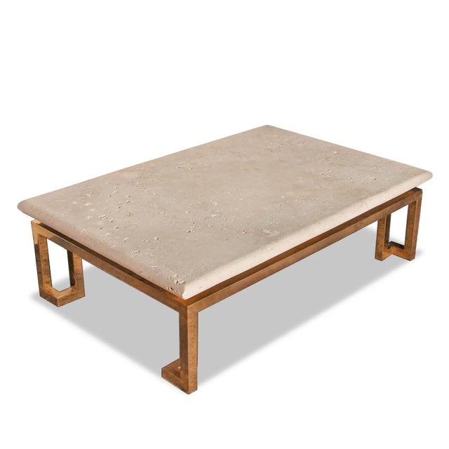 A Gorgeous natural and organic rectangular coffee Table topped with an All-Natural Coquina Stone. A thick slab of stone...