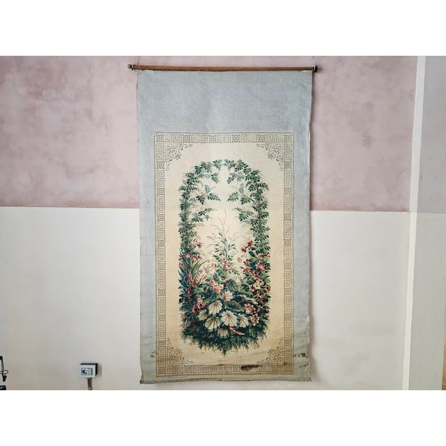 Decorative Window Panel in Fabric with Double-Sided Print, 1890s For Sale - Image 13 of 13