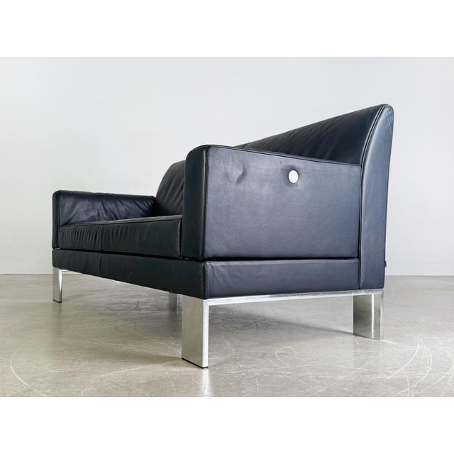 Two-Seater Glove Sofa in Leather from Jori For Sale - Image 4 of 16