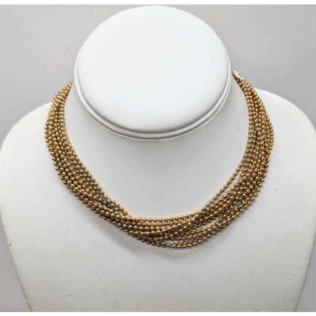 Vintage 1979 Signed Napier Ad Piece Goldtone Torsade Necklace For Sale - Image 12 of 14