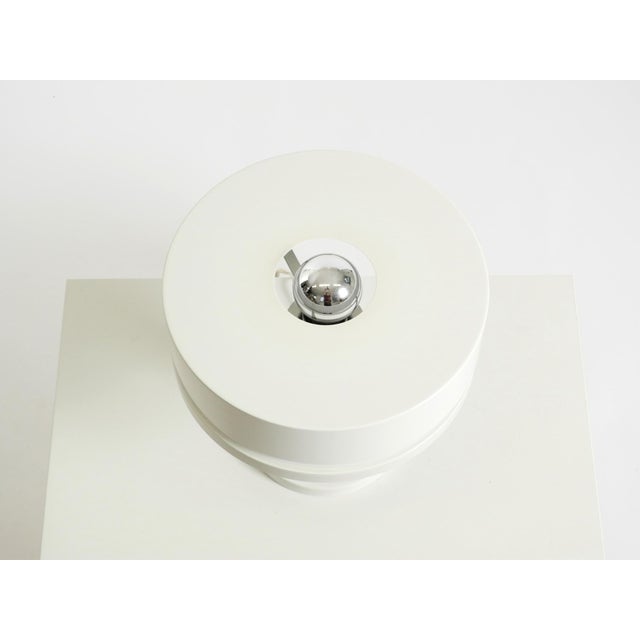 Space Age White Metal Table Lamp by Kaiser Leuchten, 1960s For Sale - Image 6 of 18