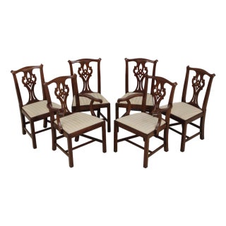 Set of 6 Henkel Harris Mahogany Dining Chairs For Sale