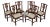 Set of 6 Henkel Harris Mahogany Dining Chairs For Sale