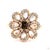 Modern 0.71 Carat Rose Cut White Diamond Brown Diamond Gold Ring, Size 6.5 For Sale - Image 3 of 9