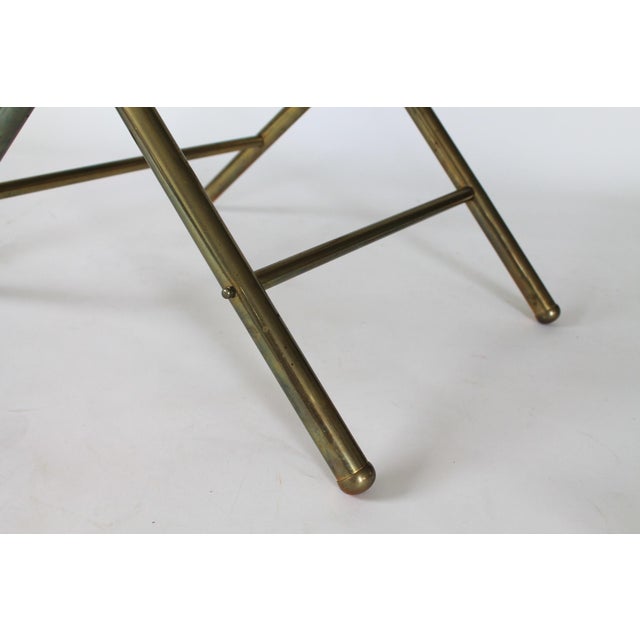 Vintage Brass Folding Luggage Rack For Sale - Image 9 of 9