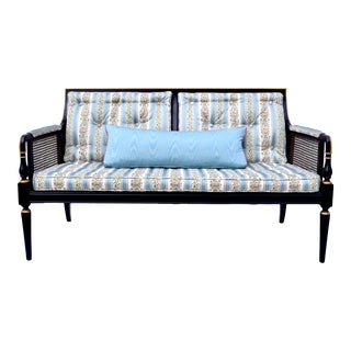 Regency Caned Settee by Baker Furniture For Sale