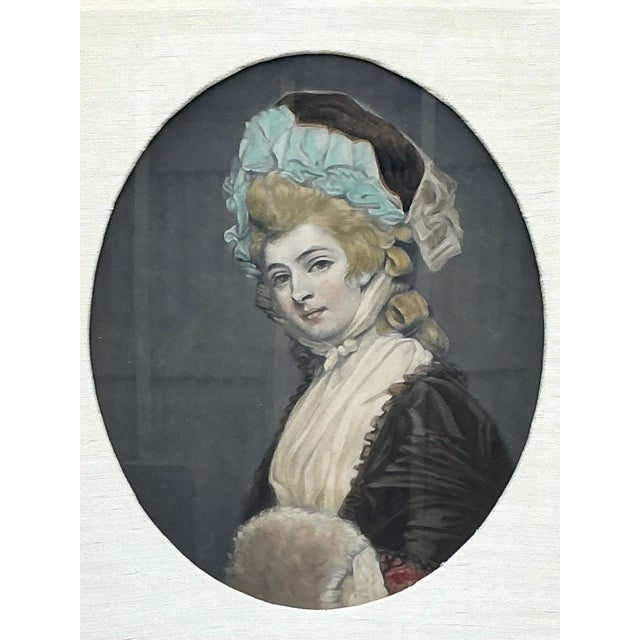 Vintage 18th Century Style Portrait Engravings - Set of 2 For Sale - Image 11 of 13