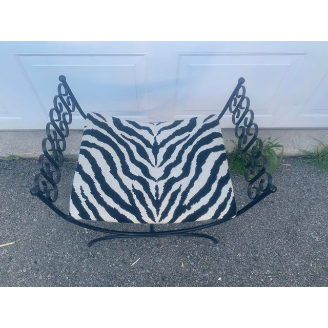 1960s Arthur Umanoff Grenada Princess Bench New Clarence House Textiles Upholstery For Sale In Philadelphia - Image 6 of 10