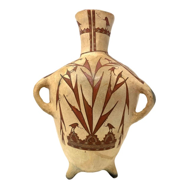 1950s Terracotta Pot From Chiapas, Mexico - 12" H X 8" Diam. For Sale