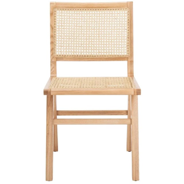Safavieh Hattie French Cane Dining Chair - Natural, Set of 2 For Sale - Image 4 of 11