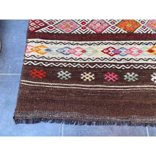 Antique Floral Oushak Carpet For Sale - Image 9 of 10
