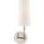 Thomas O'Brien for Visual Comfort Signature Ziyi Sconce in Polished Nickel with Linen Shade For Sale