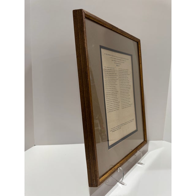 1840 Philadelphia District Court Juror List Antique Broadside Framed For Sale In Atlanta - Image 6 of 7