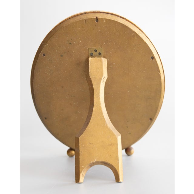 1950s Vintage Italian Giltwood Vanity Dressing Table Easel Mirror For Sale - Image 5 of 10