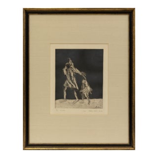 Peter Wirth Exodus 1964 Signed Aquatint Etching 3/12 Modern Figurative For Sale