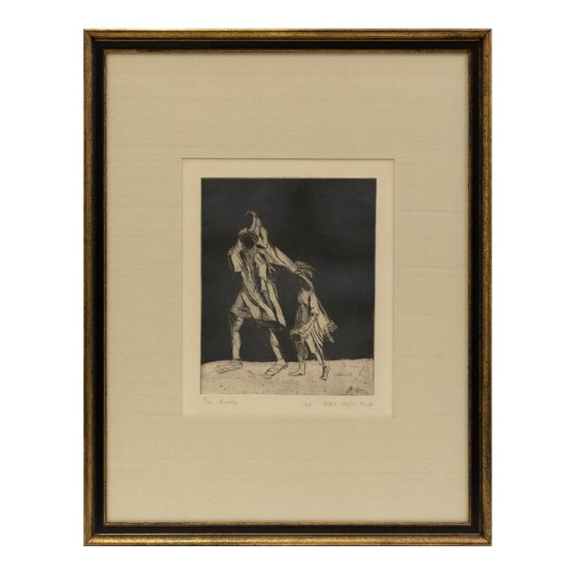 Peter Wirth Exodus 1964 Signed Aquatint Etching 3/12 Modern Figurative For Sale