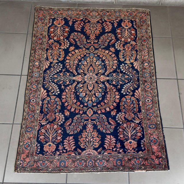 A refined oriental textile of great value and rarity, attributed to 19th-century Sauruk manufacture. Subject and Style:...