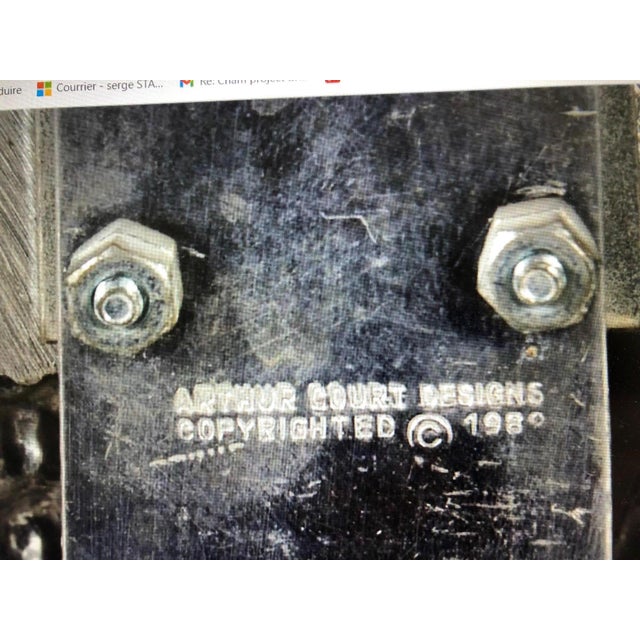 Arthur Court, Kudu Antelope Skull Sculpture on Pyramid Base, 1980s, Aluminum For Sale - Image 6 of 7