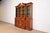 English Baker Furniture Style Georgian Carved Mahogany Hand Painted Breakfront Bookcase Cabinet, Circa 1940s For Sale - Image 3 of 15