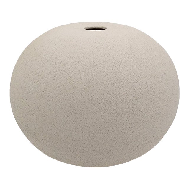 Vintage Elegant Round Form Studio Pottery Vase For Sale