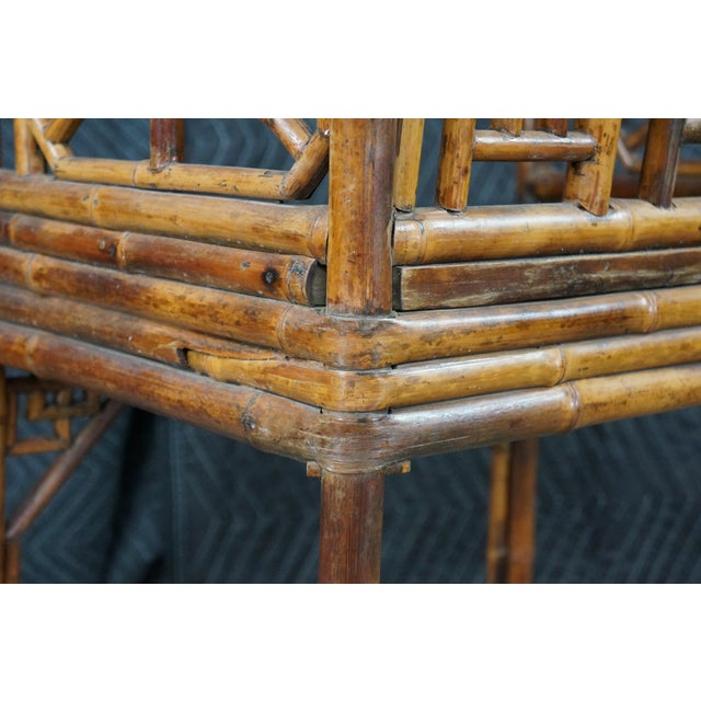 Antique 19th C. Chinese Export Brighton Pavilion Bamboo Chinoiserie Armchair For Sale - Image 18 of 18