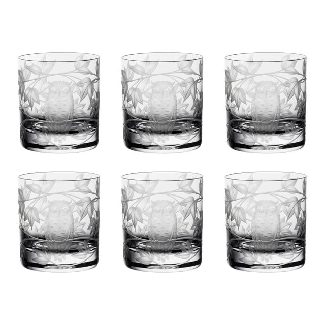 Artel ARTEL Night Owl Double Old Fashioned Glass in Clear - Set of 6 For Sale - Image 4 of 4