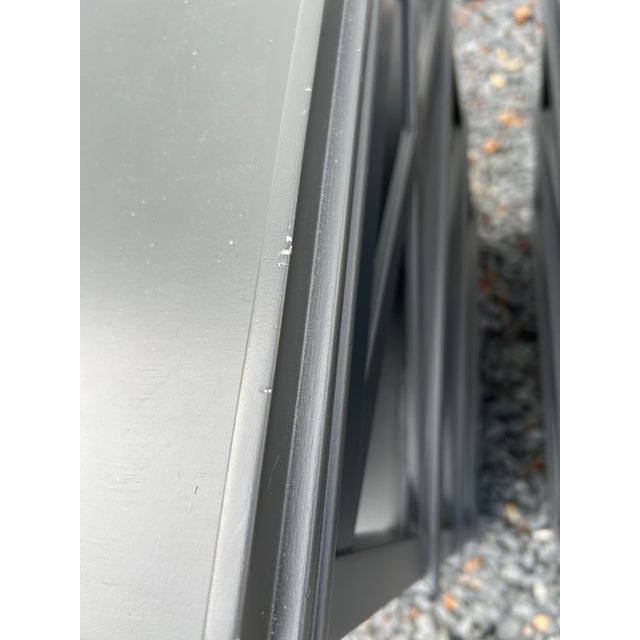 Wood Painted Mahogany Night Stands End Tables With X Motif and Shelves For Sale - Image 7 of 15