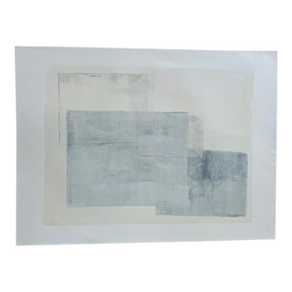Original Minimal Abstract Monotype Artwork, Unframed For Sale