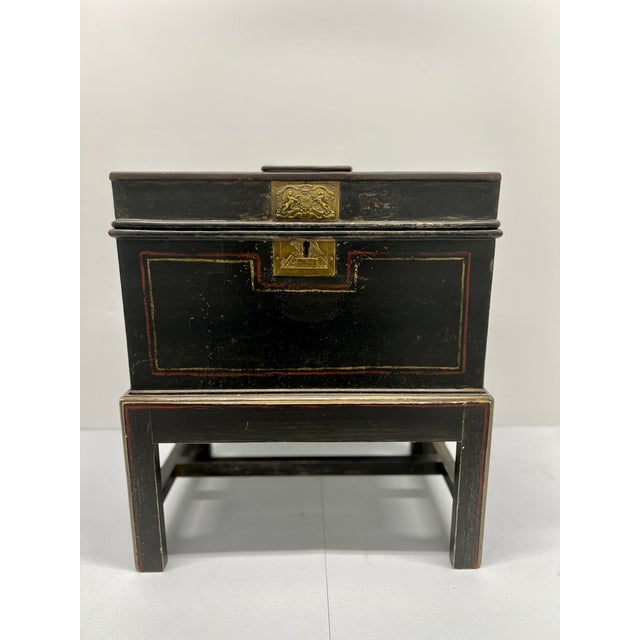 Mid 19th Century 19th Century English Iron Strongbox on Stand by Thomas Milner & Son Liverpool For Sale - Image 5 of 12
