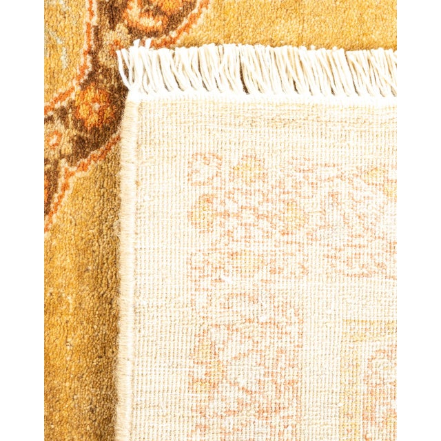 2000 - 2009 Mogul, One-of-a-Kind Hand-Knotted Area Rug - Yellow, 4' 8" x 6' 7" For Sale - Image 5 of 8