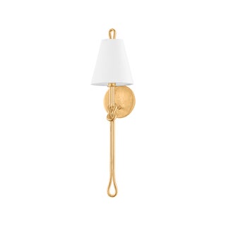 Hudson Valley Lighting Alburgh 6.75 in. 1 Light Wall Sconce in Vintage Gold Leaf Finish For Sale
